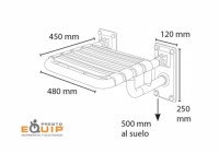 PRESTOEQUIP PRESTOBAR 210 ASIENTO DUCHA